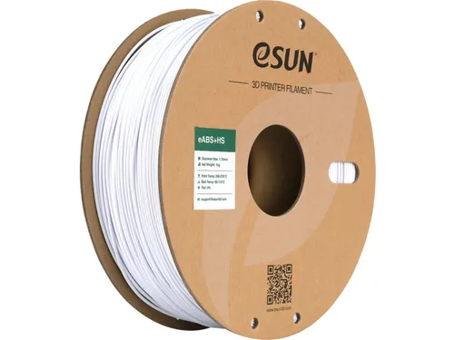 eSUN 3D printer Filament eABS+HS High Speed 1,75mm Koud Wit 1kg