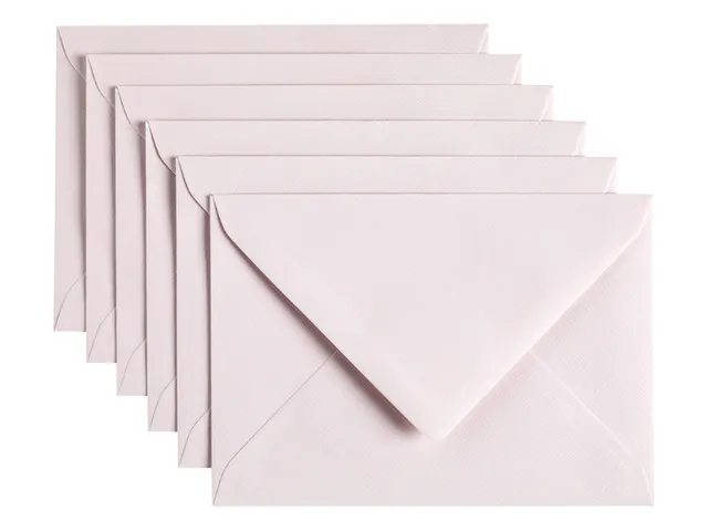 Envelop Papicolor C6 114x162mm lichtroze pak à 6 stuks
