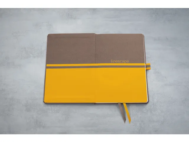 Cahier Linescape A5 brun ligné couverture rigide