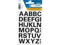 Etiket Herma 4163 15mm Letters A-Z Zwart Folie 36 stuks
