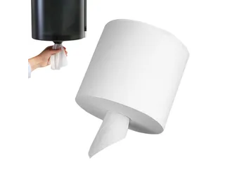 Handdoekrol Wit Midi Coreless cellulose 1-laags 19cmx300m 6 rollen - 3