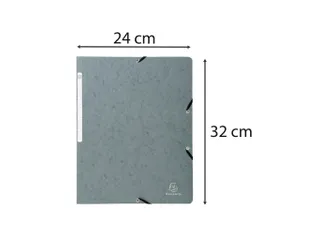 Elastomap zonder klep glanskarton 400gm² A4 Grijs - 5