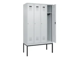 locker,HxBxD 2120x1200x500mm,4vak,vak B 300mm,cil.-slot,voetonderstel - 1