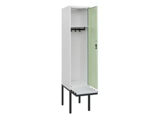 locker met bank,HxBxD 1950x400x815mm,1vak,vak B 400mm,cilinderslot - 1