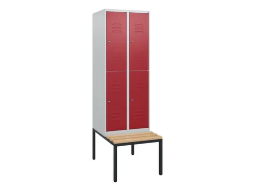 Dubbeldekse dekenkist,HxBxD 1950x600x815mm,2x2vak.,vak B 300mm