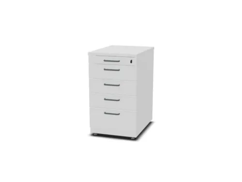 Staand Ladeblok Hxbxd 720x430x600mm 4 Laden 1 Materiaallade Bl-wit