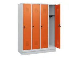 schoollocker,HxBxD 1630x1200x500mm,4vak,vak B 300mm,draaigrendel