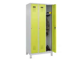 locker,HxBxD 1950x900x500mm,3vak,vak B 300mm,cil.-slot,voeten - 1