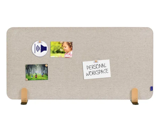 Elements Bureauscherm akoestisch 60x120cm Beige Houders