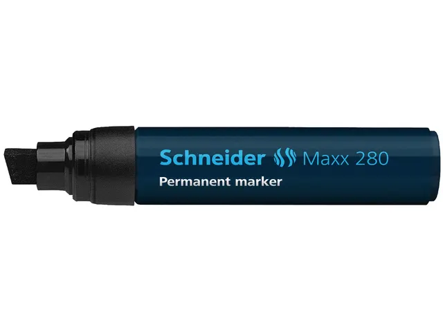 Marqueur Schneider Maxx 280 permanent noir, pointe biseautée