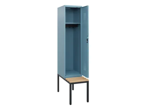 locker met bank,HxBxD 1950x400x815mm,1vak,vak B 400mm,cilinderslot