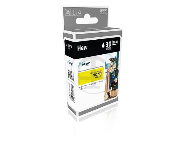 As15371 Astar Hp 711 Dnj Inkt Geel Rebuilt Chip 29Ml