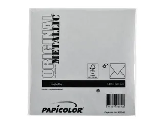 Envelop Papicolor 140x140mm Zilver Gegomd pak à 6 stuks - 3