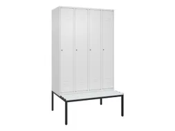 locker voor scheiding van kleding,HxBxD 2120x1200x815mm,4vak