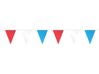 Vlaggenlijn PE rood wit blauw 10 meter - 1