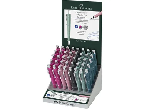 Balpen Faber-Castell Polyball XB in display á 40 stuks