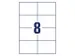 etiket Avery ILK 105x74mm 100 vel 8 etiketten per vel wit