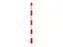 Poteau En Plastique Rouge/Blanc Sans Base