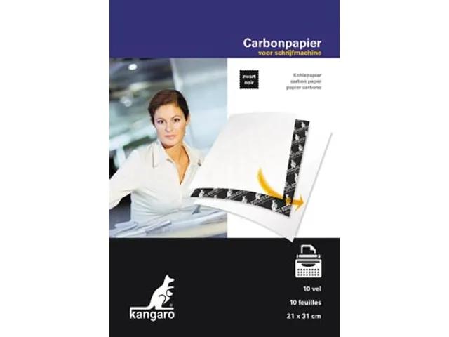 carbonpapier A4 (21x31cm) Zwart pak 10 vel