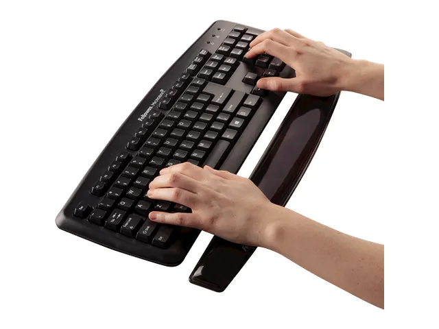 Polssteun toetsenbord Fellowes Crystals gel zwart