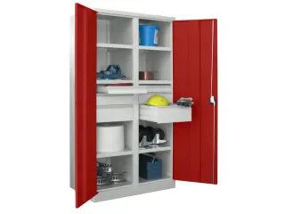 systeemkast,HxBxD 1950x1040x630mm,6xStalen bodem,RAL7035,front RAL3000 - 2