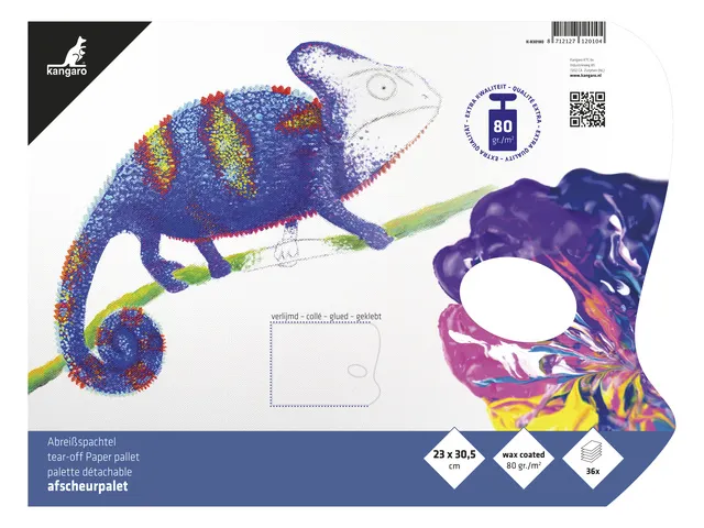 Afscheurpalet Kangaro 23x30cm 36 vel extra zwaar 80grams papier 3-zijd