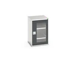 vitrinekast 800x525x550mm 2xStalen bodem romp RAL7035 front RAL7016