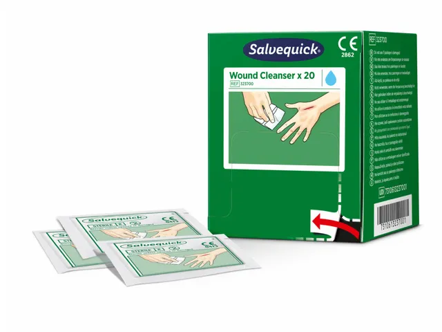 Lingette lave-blessure Salvequick 20 pièces