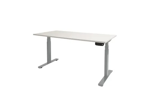 Elektrisch Bureau Dextro Plus 200x80cm Frame Alu Blad Krijtwit
