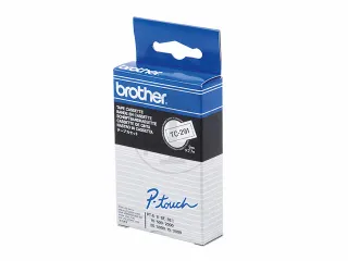 Lettertape Brother Tc-291 9 Mm Wit/Zwart - 1