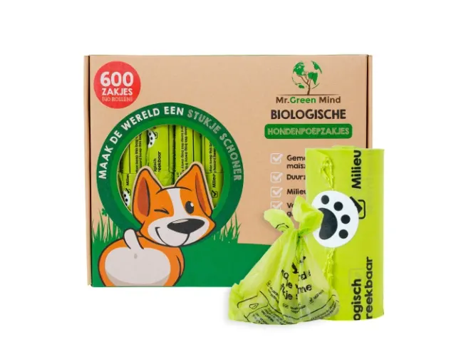 Bio Hondenpoepzakjes 600 stuks Mr. Green Mind