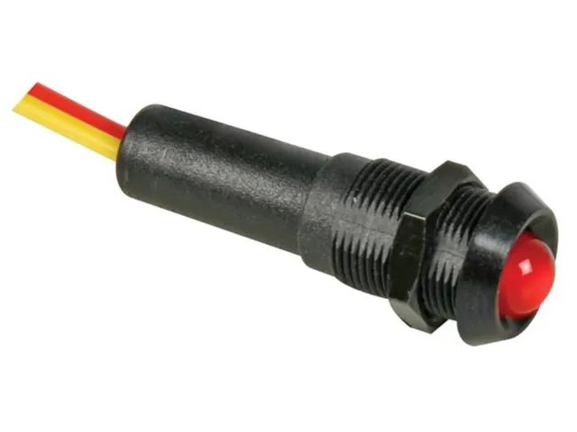 Led Lamp 12V Rood - Zwarte Behuizing