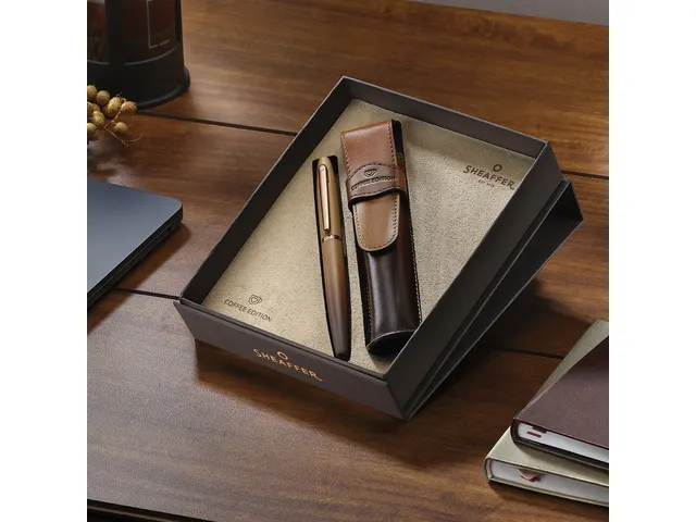 Coffret cadeau stylo plume Sheaffer VFM M Coffee ed. Matt brown