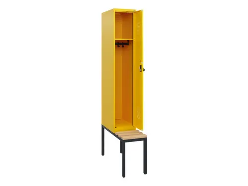 locker met bank,HxBxD 1950x300x815mm,1vak,vak B 300mm,draaigrendel
