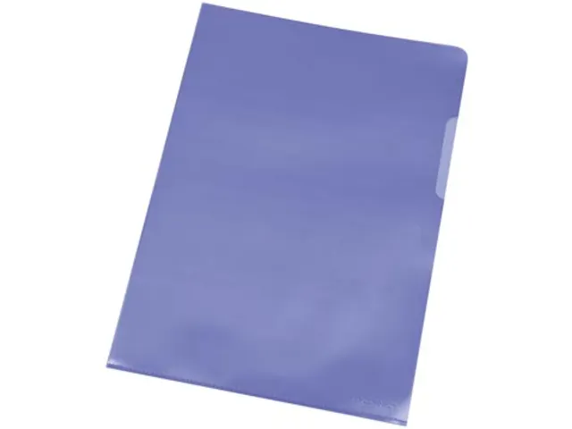 L-map A4 Blauw PP Gekorreld 0.12mm Pak 10 stuks