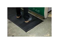 werkplek-vloerbedekking HxLxB 13x900x600mm rubber genopt zwart