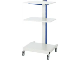 pc-station,HxBxD 1230x650x650mm,3legb.,niveaus lichtgrijs - 2