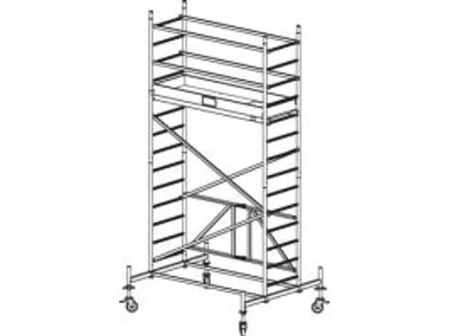 échafaudage pliable,H de travail 4,8m,échafaudage H 4m