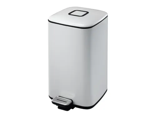 Vierkante Pedaalemmer Regent Step Bin 12 Liter Wit