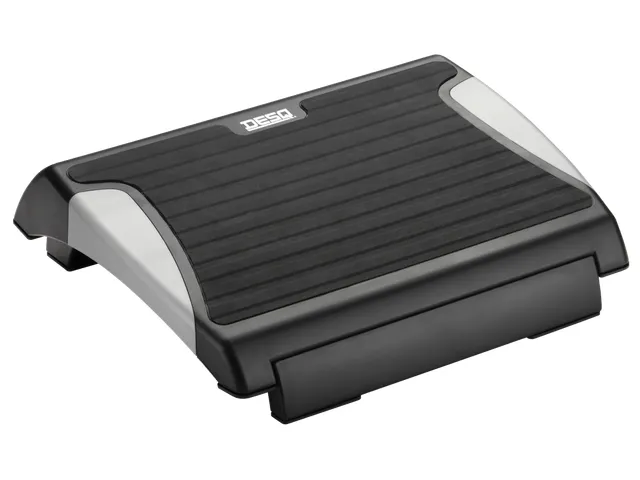 Voetensteun Anti Slipmat Verstelbaar 4 Standen Zwart Grijs