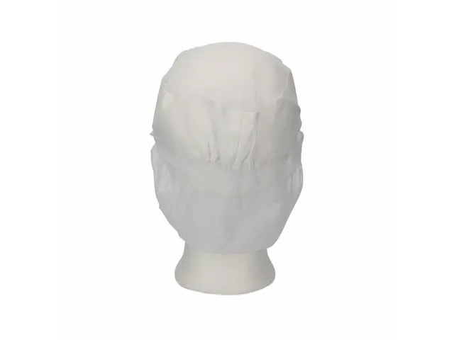 Pet met klep en haaropvang Polyester Kroon Wit maat XL 100 stuks