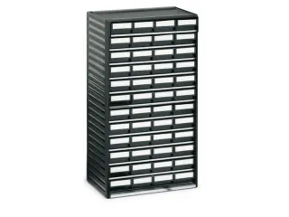 ESD-assortimentskast,HxBxD 550x310x180mm,48lade(n),laden zwart - 4