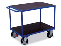 Tafelwagen 1000kg Laadvlak 1600x800mm 2 Etages Ral5010 Waterbestendig