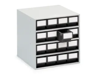 ESD-magazijnkast,HxBxD 395x400x400mm,16lade(n),laden zwart - 2