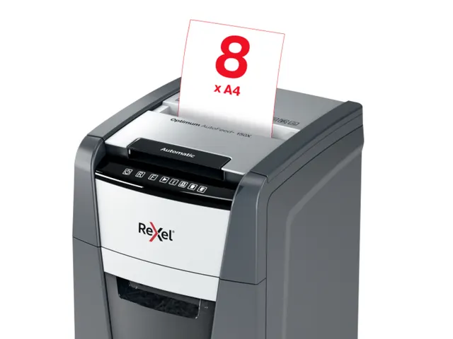 Papiervernietiger Rexel Optimum Auto+ 150X P4 snippers 4x28mm