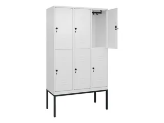 dubbeldekse locker,HxBxD 2120x1200x500mm,3x2vak.,vak B 400mm - 2