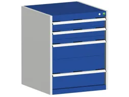 ladekast HxBxD 800x650x650mm 4laden romp RAL7035 front RAL5010