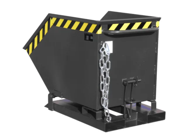 kiepbak,HxLxB 905x1395x840mm,0,6m³,draagverm. 300kg,RAL7021