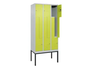 Z-garderobekast,HxBxD 2120x900x500mm,vak B 150/300mm,cil.-slot - 2