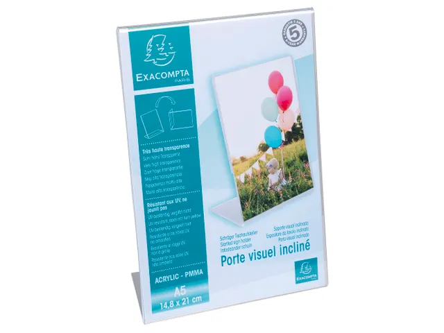 Folderhouder hellend A5 transparant